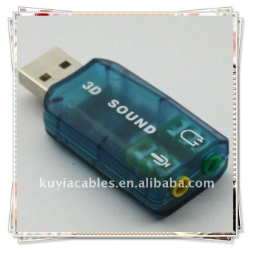 Хорошее качество USB 2.0 ВНЕШНИЙ ЗВУКОВОЙ КАРТЫ 3D 5.1 АДАПТЕР АУДИО для ПК
